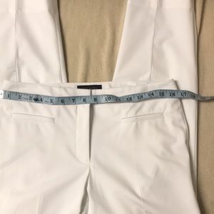 Talbots Petites Heritage  Fit white Lined pants whit zip leg edges